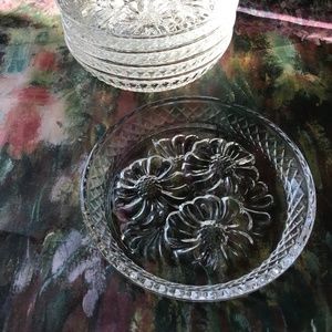 Vintage Crystal Coaster Set of 6